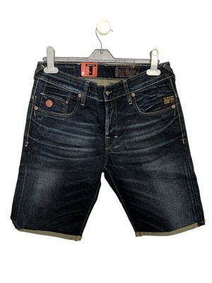 G-Star Unisex Herren Damen Jeans Shorts Kurzehose Heller Low Slim, Blau, W29