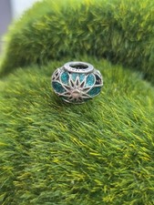 Charmed Memories Michael Anthony Blue Cathedral Charm Sterlingsilber Perle