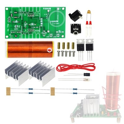 Unassembled Tesla Coil 15W Music Speaker Electronic Field Project Kits Wireless