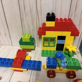 Lego Duplo Lot 5506 and 10572 With Bricks Figures Cars Dog
