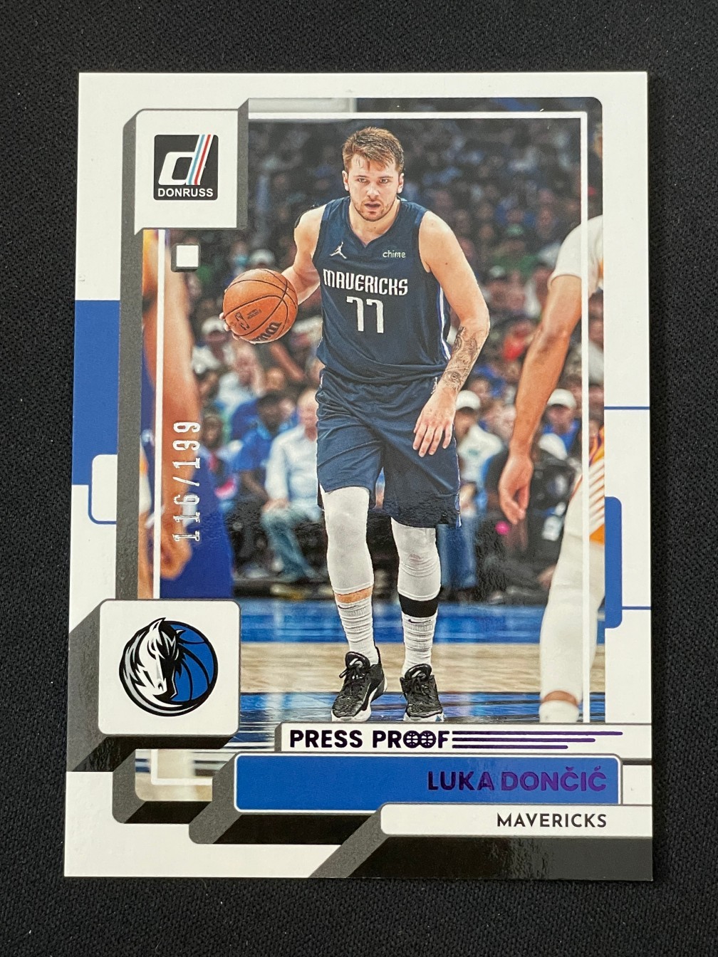 Luka Doncic 2022-23 Panini Donruss Purple Press Proof /199 #143