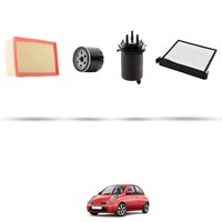 Hoffcar Wartungsset - 4 Filter FüR Nissan Micra Iii (K12) 1.5 Dci 63KW Ab 200