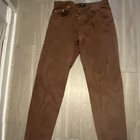 English Laundry Men's Brown Solid Cotton Blend 5-Pocket Pants Waist 32 Sz 34 — photo 2