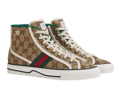 GUCCI Mens 1977 Tennis Web GG Hightop Sneakers 625807 Size 13 G, US 13.5 $750