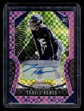 2019 Panini Prizm #340 Travis Homer Rookie Autographs Prizm Purple Power #/49