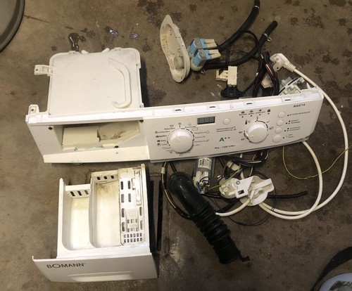 BOMANN WASCHMASCHINE WA5714 / EINSPÜLKASTEN  Platine Kondensator Pumpe Kabel