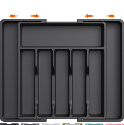 Lifewit Silverware Drawer Organizer, Expandable BPA Free Utensil Tray for Kitche