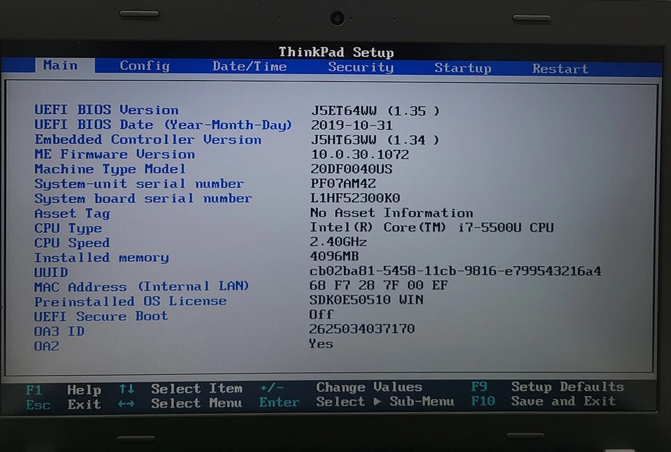 Lenovo ThinkPad E550 Laptop Intel i7-5500U 4GB RAM No HD/OS (FL) - Image 2 of 4