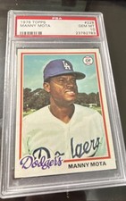 1978 Topps PSA 10 - Manny Mota #228 Dodgers