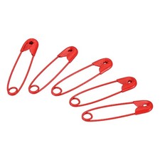 100 x Safety Pins 0.98 Inch Metal Small Sewing Pins Red