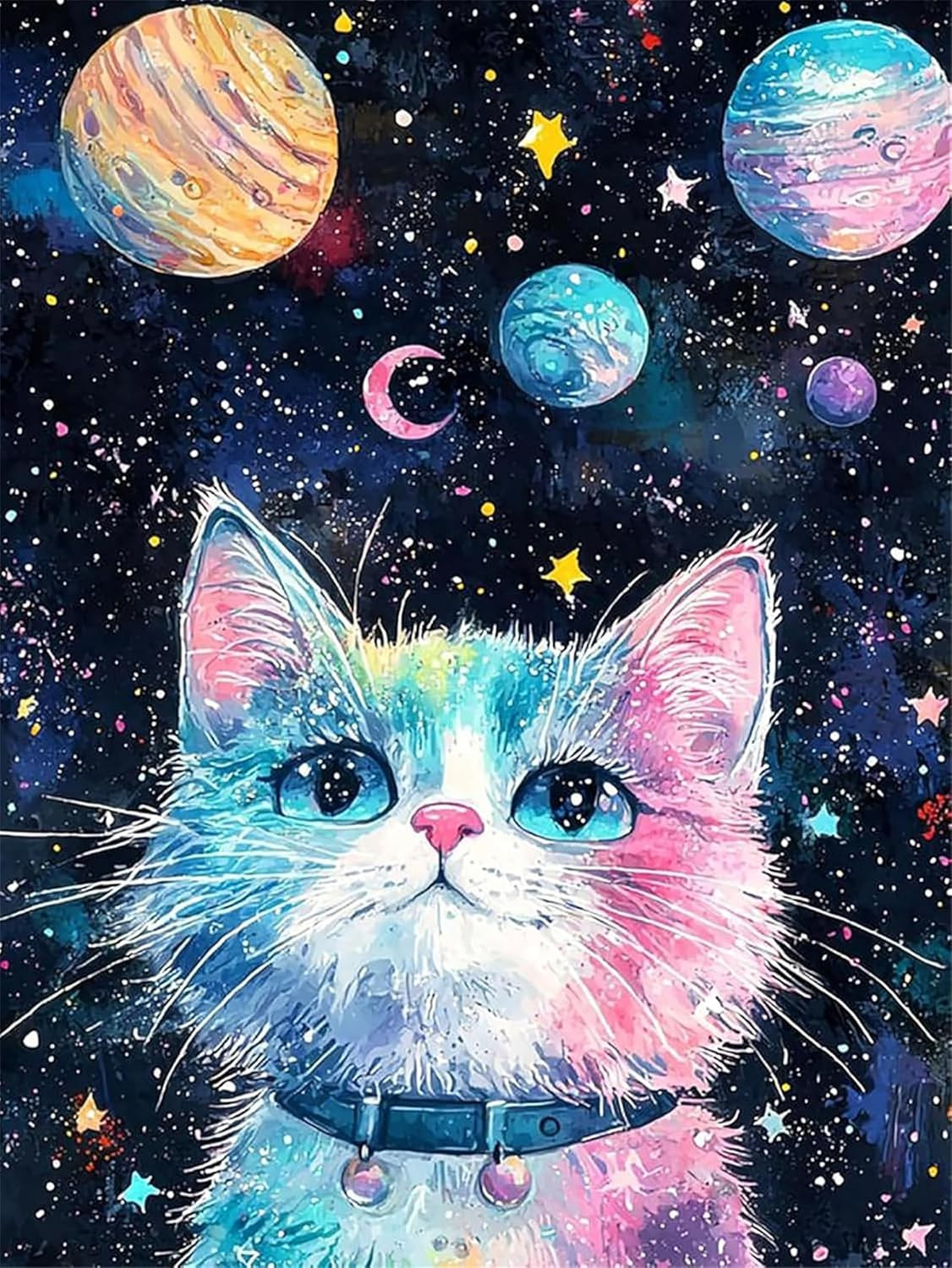 cat, Adult Paint by Number Kits,Painting Kits on Canvas,Large Color by Numbers W