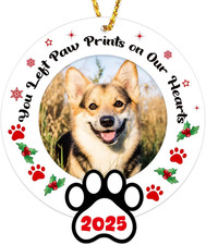 Dog Photo Frame Memorial Christmas Ornaments 2025 Dog Picture Frame Memorial Orn