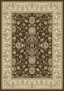 Brown Oriental Floral Area Rug 5x8 Persien Border Carpet - Actual 5' 2" x 7' 2"