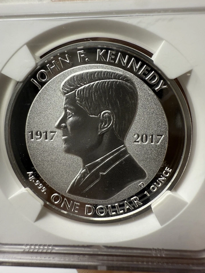2017 British Virgin Island Reverse Proof Silver Kennedy 1 Of First 2000 NGC PF70 - Image 2 of 3