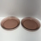 Lot Of 2 Vtg Pyrex Originals #209 9" Cranberry Pie Dish Serving Plate Retired