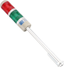 Industrial LED Signal Tower Light, 2-Tier Red and Green Steady Stack Light, AC 1