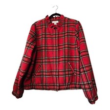 Christopher Banks Plaid Flannel Jacket Womens...