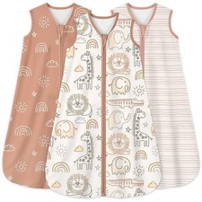 Yoofoss Baby Sleep Sack 6-12 Months 0.5 TOG Wearable Medium, Brown Animal