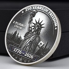 Moneda 250 Años de Libertad 1776-2026 Liberty Eagle Medalla Ficha Conmemorativa de Estados Unidos
