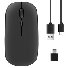 Mouse Rechargable,2.4G Ultra Silent Optical Mouse with USB and Type-C2092
