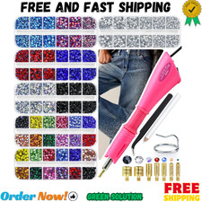 Hotfix Rhinestones Applicator Kit with 11000PCS Hot Fix Crystals 3Mm 4Mm 5Mm, Be