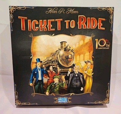 Ticket to Ride 10th Anniversary Edition Deluxe Board Game Complete EUC