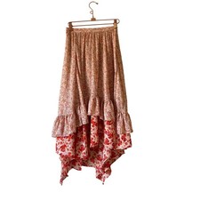 Free people Zuma Drippy Midi Skirt layered ruffle size 4