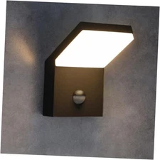  Motion Sensor Porch Light Outdoor Wall Sconce for House LED 1 Pack Black