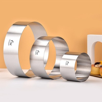 4/6/8 inch Cake Rings for Baking Stainl Steel Mousse Ring  3 Sizes