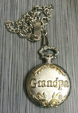 Pocket Watch for GRANDPA Round Silver Dial Black Arabic Hours New Beauty GIFT