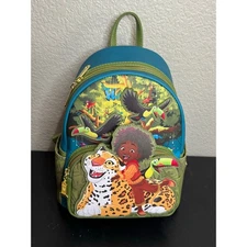 Loungefly Disney Encanto Antonio Jaguar Jungle Mini Backpack NWT Blue Green