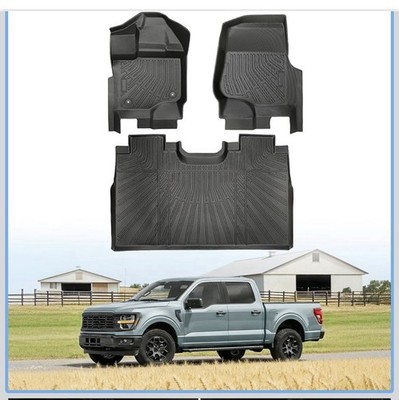 DiffCar  for Ford F150 Floor Mats Super Cab/Extended Cab 2015-2025 2026