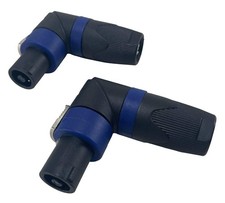 2 Pack PROCRAFT PC-TSC029 4-Pole Speakon Style Right Angle Locking Cable Mount C