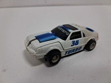 Vintage Tyco Transformers White 38 Turbo Ford Mustang Slot Car - Tested - Runs