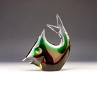 Murano Venetian Glass - Sommerso Fish Figure - Mid-Century Modern Design