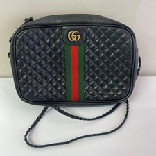 Borsa a tracolla Gucci GG Marmont in pelle trapuntata fodera floreale nera