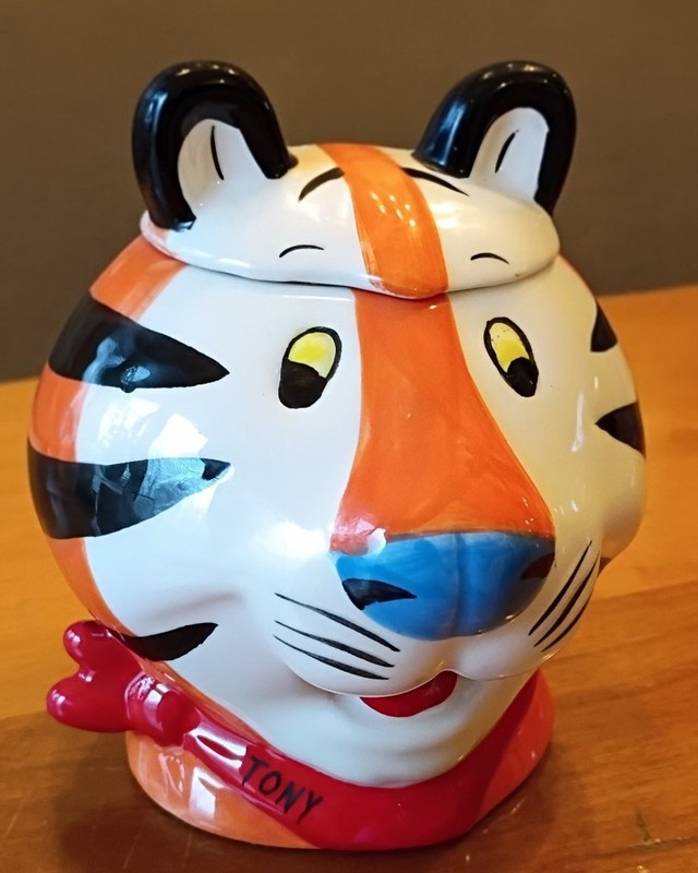 Tony The Tiger Sugar Bowl VINTAGE 2002 Kellog Cereal Promo Used Frosted Flakes
