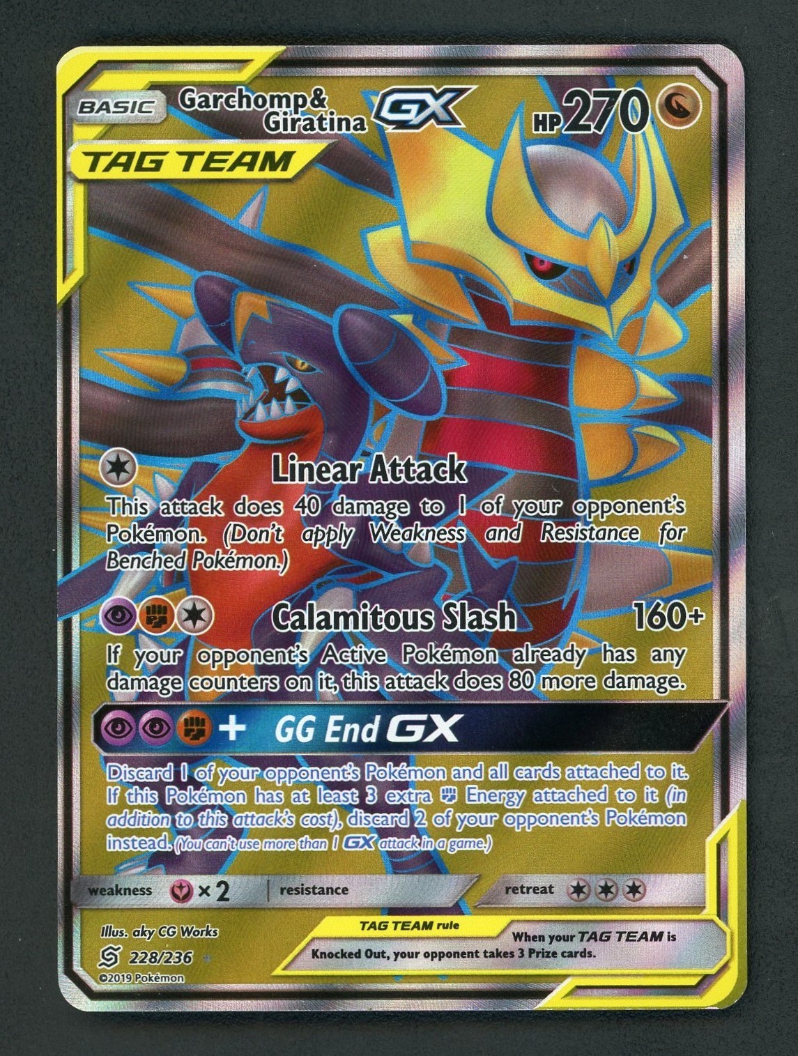 Pokemon Card - Garchomp&Giratina GX Unified Minds 228/236