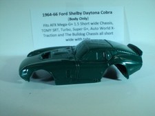 HO scale Slot Car Custom Resin body only Ford Green Daytona Cobra Fits AFX