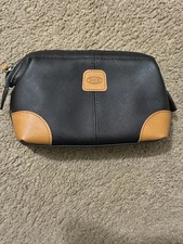 New BRIC'S  Monte Vibiano  Amenity Kit Travel Bag Toiletry Black Pouch Qatar