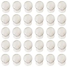 30 Pcs Clear Acrylic Round Shape Mini Metal Jewelry Box Gift Case Knobs Pull ...