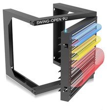 Server Rack Wall Mount 9U with Swing Open, Wall Mount Network Rack For 19"