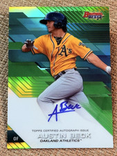 2017 Bowman's Best GREEN REFRACTOR ROOKIE AUTO Austin Beck 94/99