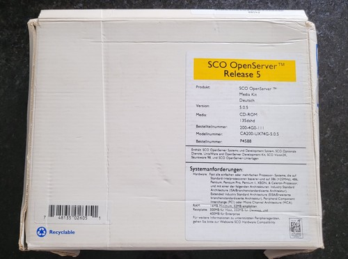 SCO Open Server Release 5 Vintage Software In German - Afbeelding 2 van 5