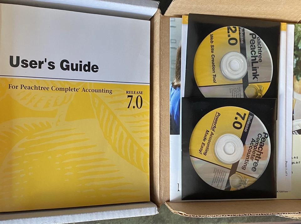 Peachtree Accounting Software 7.0 User Guides For Windows & 2  CD ROMs VTG - Image 2 of 4