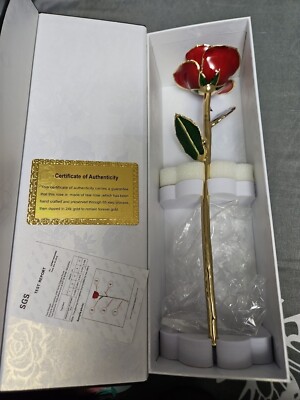Gomyhom Rose, 24k Gold Rose Handgefertigt Konservierte Rose - mit Geschenkbox