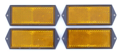 4 x Rückstrahler Reflektor Orange 104 x 40mm Seitenstrahler PKW Anhänger WoWa