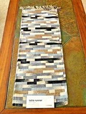 Modern Tribal Style Elegant Natural Earthly Tone Color Table Runner 12.9 x 66.9"