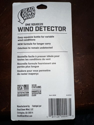 Hunting Wind Detector One Squeeze Premium Odorless White Powder Dead Down Wind™ - Picture 2 of 3