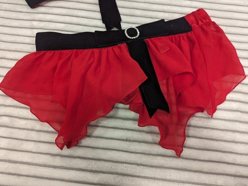 2-piece Fredricks of Hollywood sheer red Christmas sexy skirt/ Bra lingerie - Picture 8 of 10
